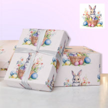 Sweet Watercolor Oster Bunny Basket Egg Geschenk