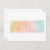 Sweet Watercolor Pastel Postcard Postkarte (Vorne/Hinten)