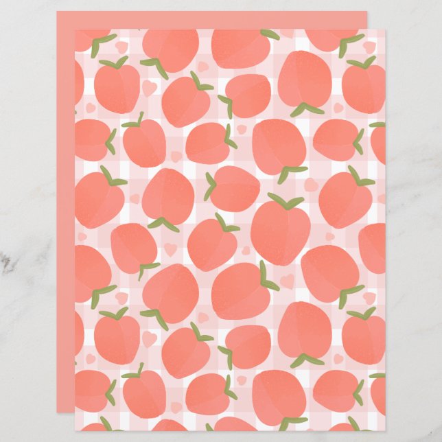 Sweet Watercolor Peach Muster (Vorne/Hinten)