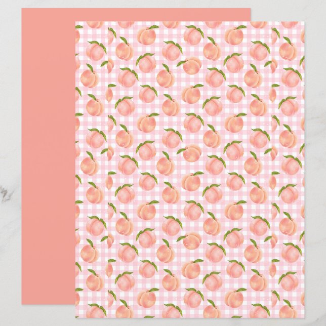 Sweet Watercolor Peach Muster (Vorne/Hinten)
