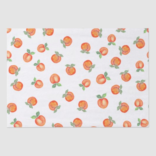 Sweet Watercolor Peach Muster Seidenpapier (Vorderseite)