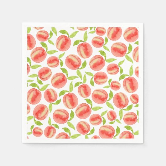 Sweet Watercolor Peach Muster Serviette (Vorderseite)