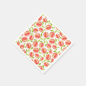 Sweet Watercolor Peach Muster Serviette (Ecke)