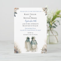 Sweet Watercolor Pinguine Einzigartige Hochzeit