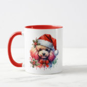 Sweet Watercolor Poodle Personalisiert Tasse (Links)