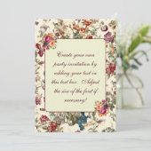 Sweet Watercolor Summer Floral Einladung Template (Stehend Vorderseite)