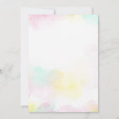 Sweet Watercolor Tigger Baby Dusche Einladung (Rückseite)