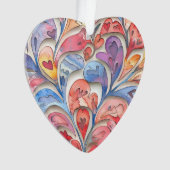 Sweet Watercolor Valentine Ornament (Vorderseite)