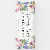 Sweet Watercolor Wildblume Baby Shower Banner (Vertikal)
