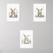 Sweet watercolour fairy bunny illustration bilderwand sets (Vorderseite)
