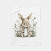 Sweet watercolour fairy bunny illustration fleecedecke (Vorderseite)
