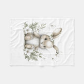Sweet watercolour fairy bunny illustration fleecedecke (Vorderseite (Horizontal))