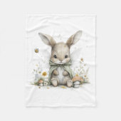 Sweet watercolour fairy bunny illustration fleecedecke (Vorderseite)