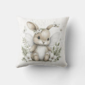 Sweet watercolour fairy bunny illustration kissen (Rückseite)