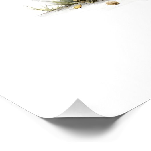 Sweet watercolour fairy bunny illustration poster (Ecke)