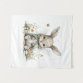 Sweet watercolour fairy bunny illustration wandteppich (Vorderseite (Horizontal))