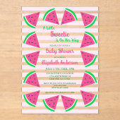 Sweet Watermelon Baby Dusche Acryleinladungen (Vorderseite)