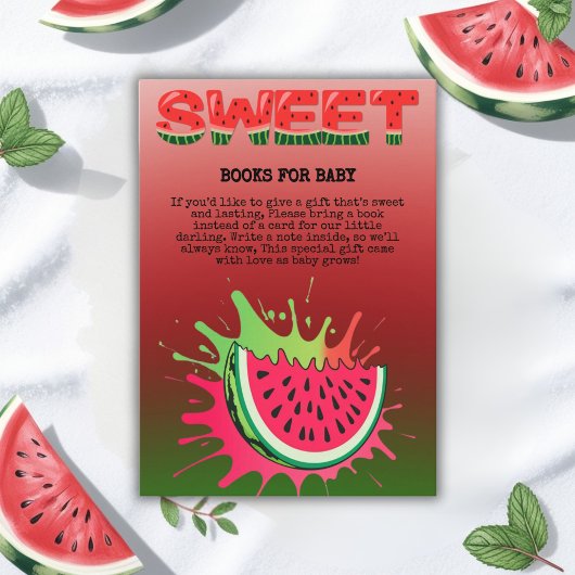 Sweet Watermelon Baby Dusche Begleitkarte