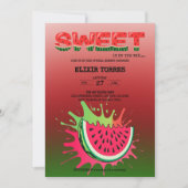 Sweet Watermelon Baby Dusche Einladung (Vorderseite)