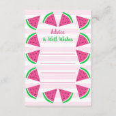 Sweet Watermelon Baby Dusche Hinweiskarte (Vorderseite)