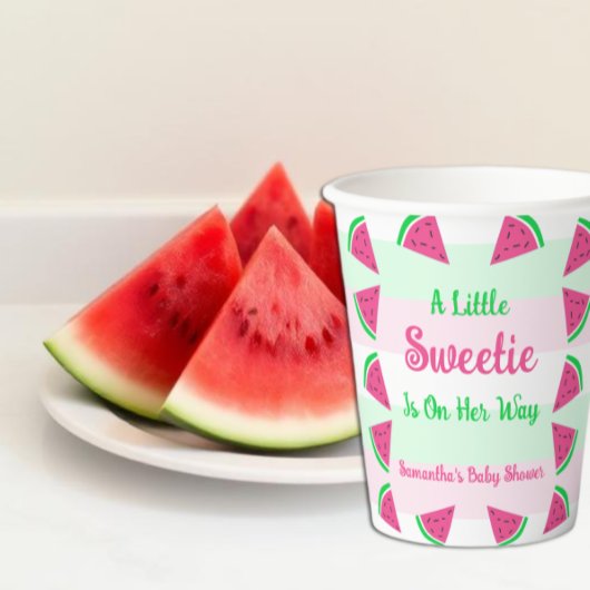 Sweet Watermelon Baby Dusche Pappbecher