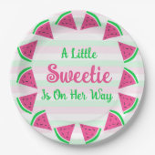 Sweet Watermelon Baby Dusche Pappteller (Vorderseite)