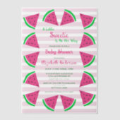 Sweet Watermelon Baby Dusche Pergament Einladungen (Vorderseite)