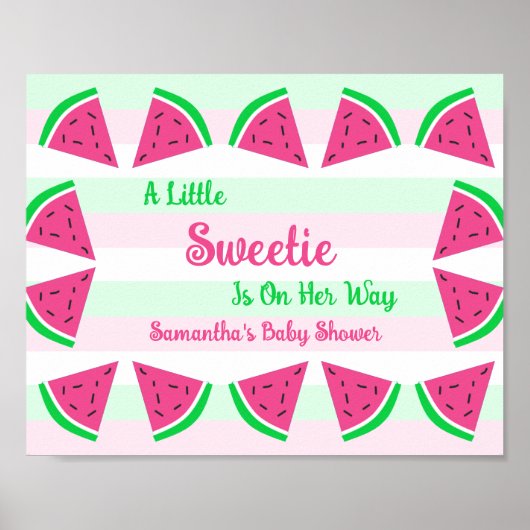 Sweet Watermelon Baby Dusche Poster (Vorne)