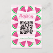 Sweet Watermelon Baby Shower Registry Begleitkarte (Vorderseite)