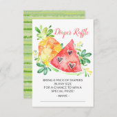 Sweet Watermelon Babydusche Windelwanne Begleitkarte (Vorne/Hinten)