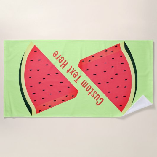 Sweet Watermelon Beach Handtuch Custom Text and Co (Vorderseite)