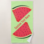 Sweet Watermelon Beach Handtuch Custom Text and Co (Vorderseite)