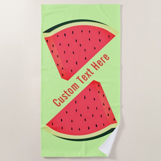 Sweet Watermelon Beach Handtuch Custom Text and Co (Vorderseite)