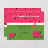 Sweet Watermelon Birthday Einladung (Vorne/Hinten)