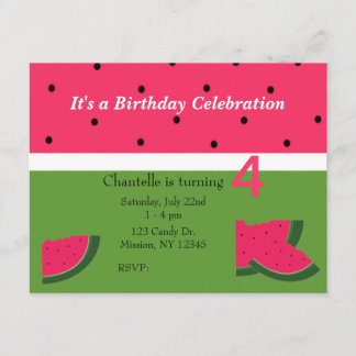Sweet Watermelon Birthday Einladung