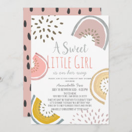 Sweet Watermelon Boho Drive-by Baby Shower Einladung