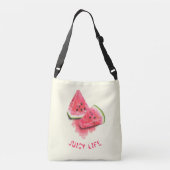 Sweet Watermelon Crossbody oder Tote Bag Custom Te Tragetaschen Mit Langen Trägern (Rückseite)