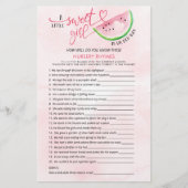 Sweet Watermelon Double Sided Baby Showspiele (Vorderseite)