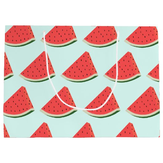 Sweet Watermelon Funny Gift Bag Große Geschenktüte (Rückseite)