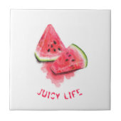 Sweet Watermelon Funny Keramik Tile - Benutzerdefi Fliese (Vorderseite)