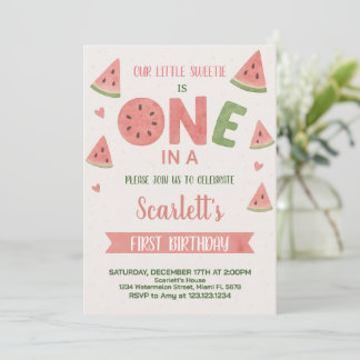 Sweet Watermelon Geburtstag Einladung für Kinder