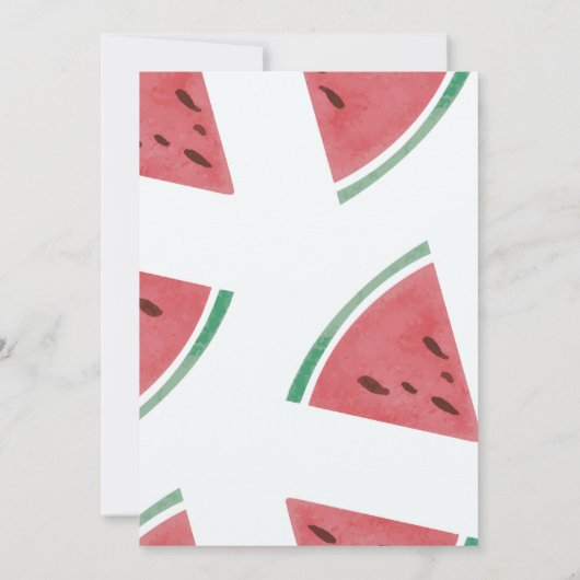 Sweet Watermelon Geburtstag Einladung für Mädchen (Rückseite)