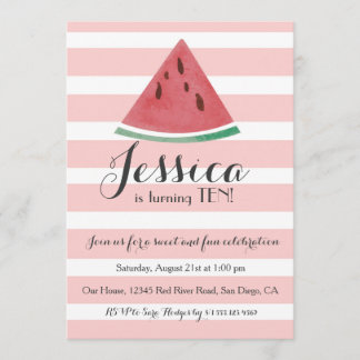 Sweet Watermelon Geburtstag Einladung für Mädchen