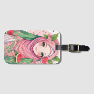 Sweet Watermelon Girl - Niedliches Anime iPhone 15 Gepäckanhänger