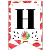 Sweet Watermelon Happy Birthday 3 Foto Wimpelkette (Zweite Fahne)