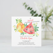Sweet Watermelon Kinderdusche Einladung (Stehend Vorderseite)
