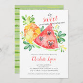 Sweet Watermelon Kinderdusche Einladung (Vorne/Hinten)