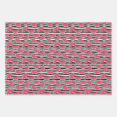 Sweet Watermelon on Stripes Black & White Muster Geschenkpapier Set (Vorderseite)