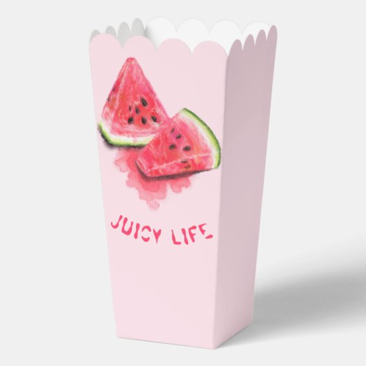 Sweet Watermelon Party Popcorn Box - Custom Text Geschenkschachtel (Rückseite)