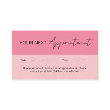 Sweet Watermelon Pink Appointment Card